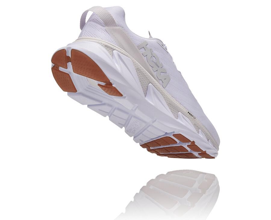 Running Shoes Mens - Hoka One One Elevon 2 - White - UQHKCDA-45